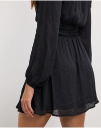 The Fated - Della Long Sleeve Gathered Mini Dress