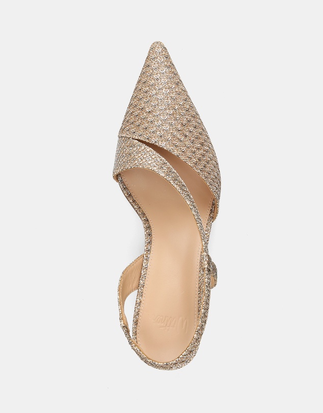 Wittner - Lannie Metallic Lurex Slingbacks