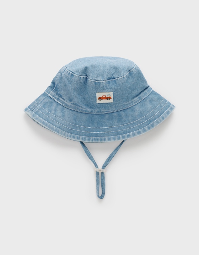 Purebaby - Denim Sun Hat-Kids-Babies