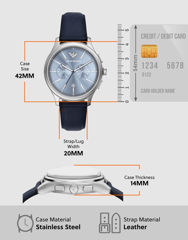 Emporio Armani - Blue Chronograph Watch