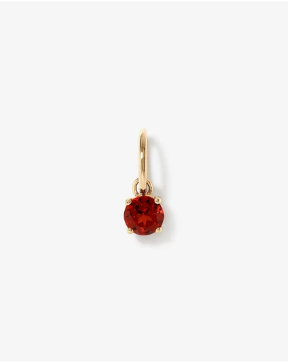 Michael Hill - Round Red Garnet Birthstone Pendant in 10kt Yellow Gold