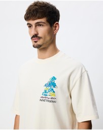 Scotch & Soda - Loose Fit Front And Back Artwork T-Shirt