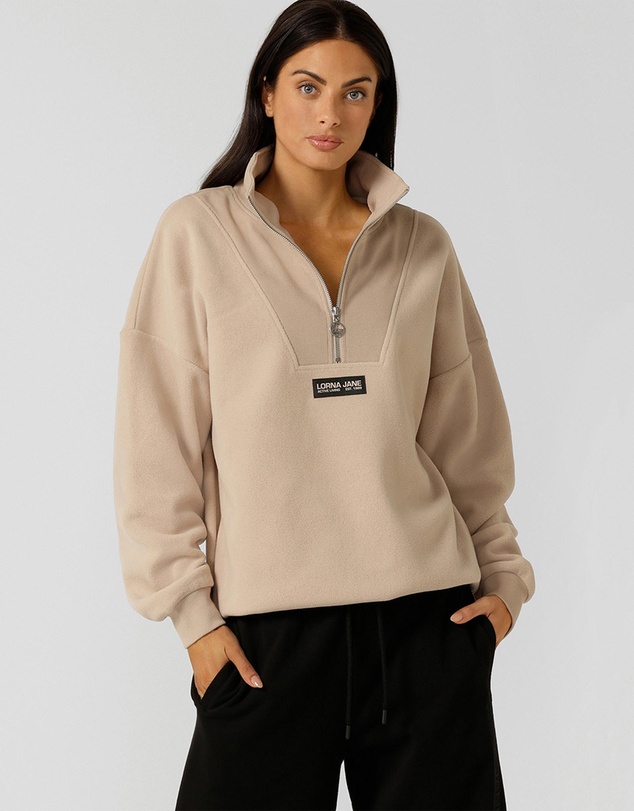Lorna Jane - Clubhouse Polar Fleece Half Zip Sweater - ICONIC EXCLUSIVE