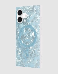 Flaunt - Flaunt Square Icy Blue Pearl MagSafe Case for 17 iPhone