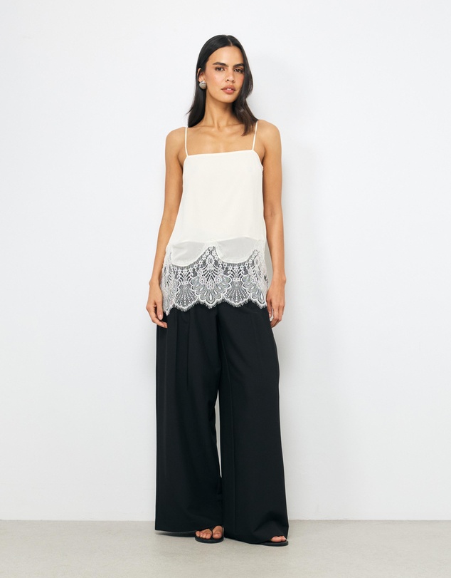 AERE - Alina Lace Trim Cami Top