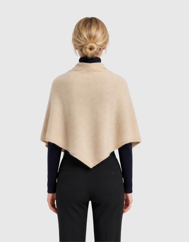 SILK MAGNOLIA - Brushed Cashmere Triangle Shawl