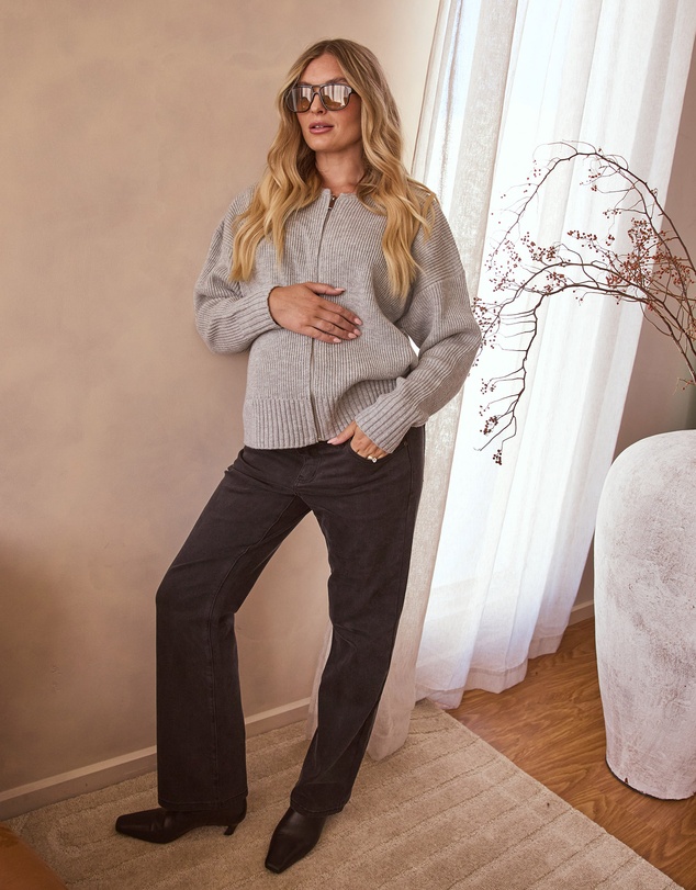 Soon Maternity - Recycled Cashmere Knit Bomber
