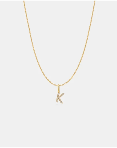 Ania Haie - Ania Haie Gold Letter K Initial Necklace