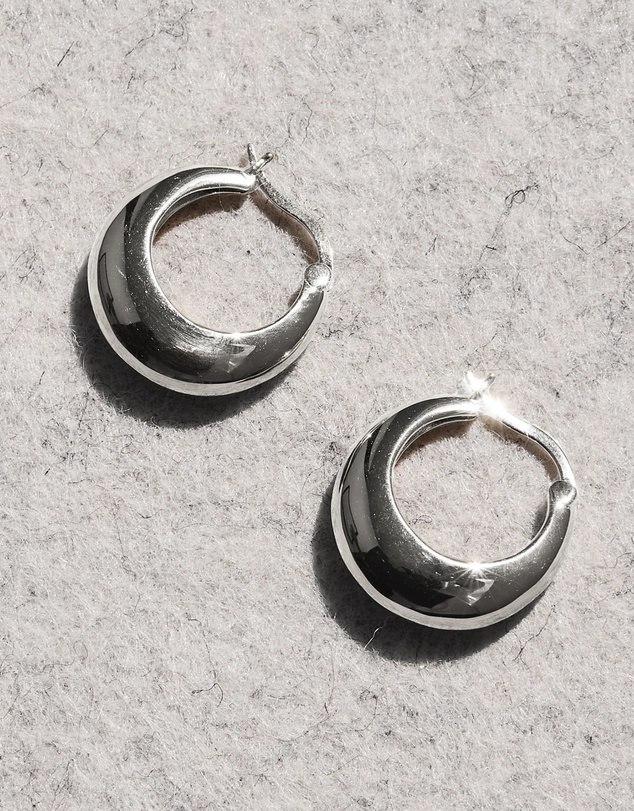 SAINT VALENTINE - Positano Large Hoops - Silver