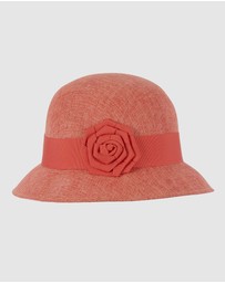 Max Alexander - Cloche Orange Rose Bucket Hat