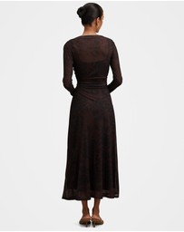 Forever New Petite - Georgia Petite Long Sleeves Mesh Midi Dress