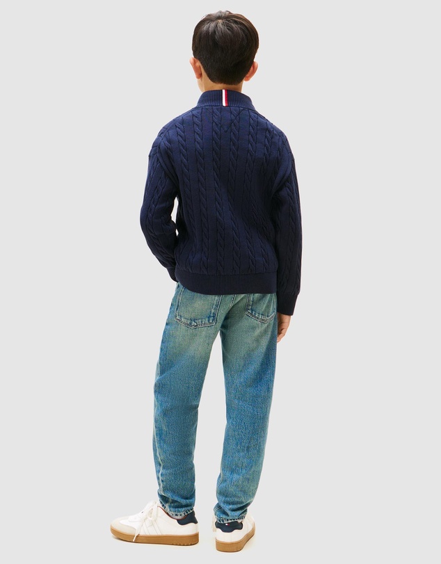 Tommy Hilfiger - Half-Zip Cable Knit Jumper - Teens