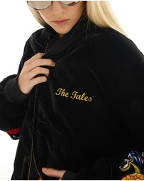 THE TALES - Tokyo Dragon Embroidered Velvet Bomber Jacket