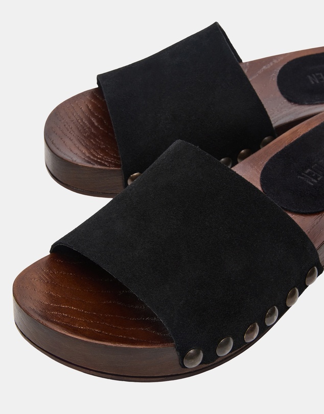 Steve Madden - Cento Black Suede Sandals