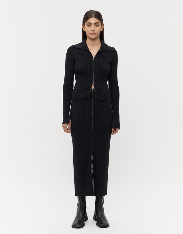 FRIEND of AUDREY - Ada Double End Zip Wool Skirt