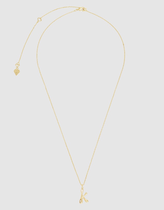 Wanderlust + Co - Alphabet Bubble Pendant Necklace - Letter K