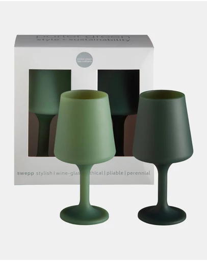 porter green - swepp | silicone unbreakable wine glasses