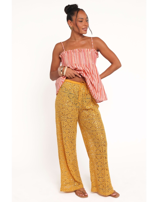 Petal & Pup - Jacinta Sequin Lace Pant - Mango