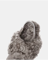 EVERAU - Australian Shepherd Ugg Waffle Curly Platform Cow Suede Upper House Shoes