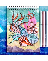Tiger Tribe - Shimmer Colouring Set - Sea Life