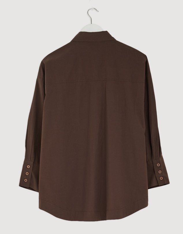 Revibe - Repaired AERE Della Cotton Oversized Shirt - AU 8