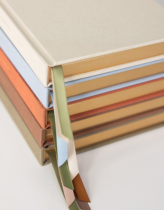 Bespoke Letterpress - Linen Bound Journal - Burnt Clay (Blank Journal)