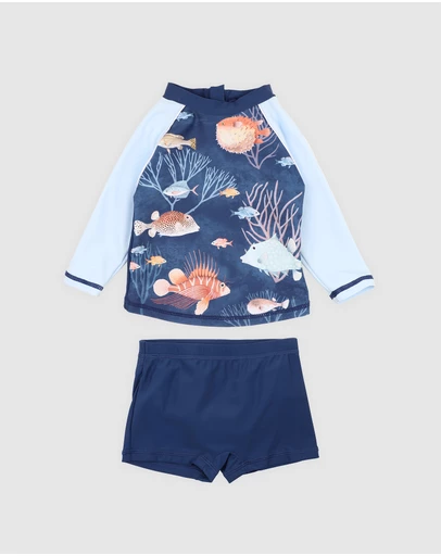 Bebe by Minihaha - Aiden Fish 2 Piece Swim Set
