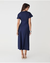 Forcast - Catalina V-Neck Satin Dress