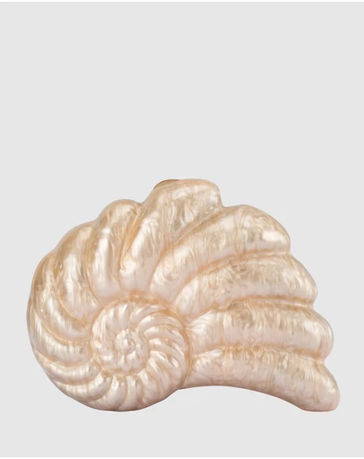 Olga Berg - Indi Acrylic Shell Clutch