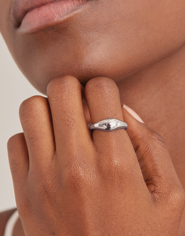Ania Haie - Ania Haie Silver Wave Adjustable Ring
