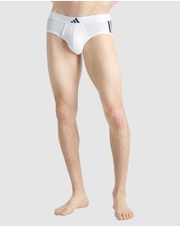adidas Sportswear - 2 Pack Active Flex Cotton 3 Stripes Low Rise Brief Underwear