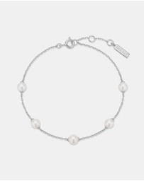 Ania Haie - Ania Haie Silver Pearl Station Bracelet