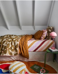 Mosey Me - Olive Poppy Quilted Throw
