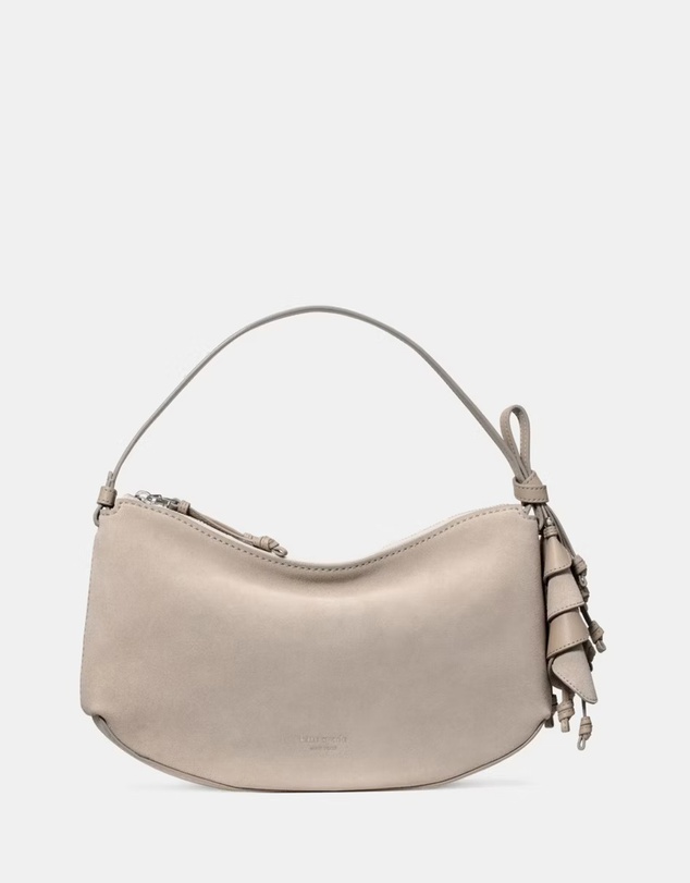 Kate Spade - Loop Suede Shoulder Bag With Floral Strap