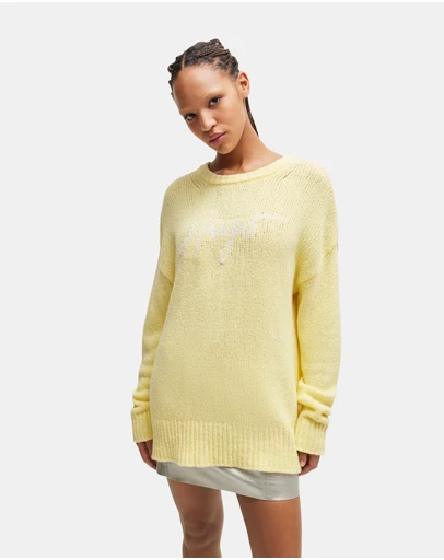 HUGO - Cotton Oversized Logo Sweater