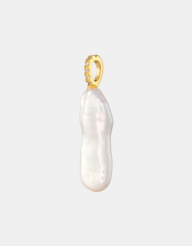 Zoe Olivia - 14K Gold Vermeil Pearl Long Charm