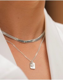 Mestige - True North Bar Necklace - Silver Plated