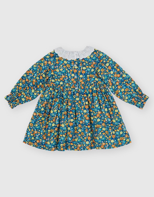 Goldie + Ace - Daphne LS Smocked Dress - Babies-Kids
