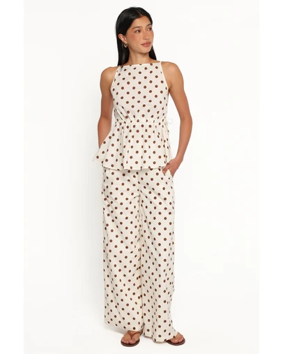 Petal & Pup - Annika Pant Set - Cream Polka Dot