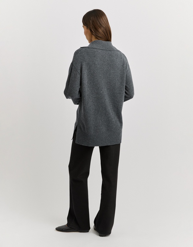 Toorallie - Relaxed Longline Zip Polo
