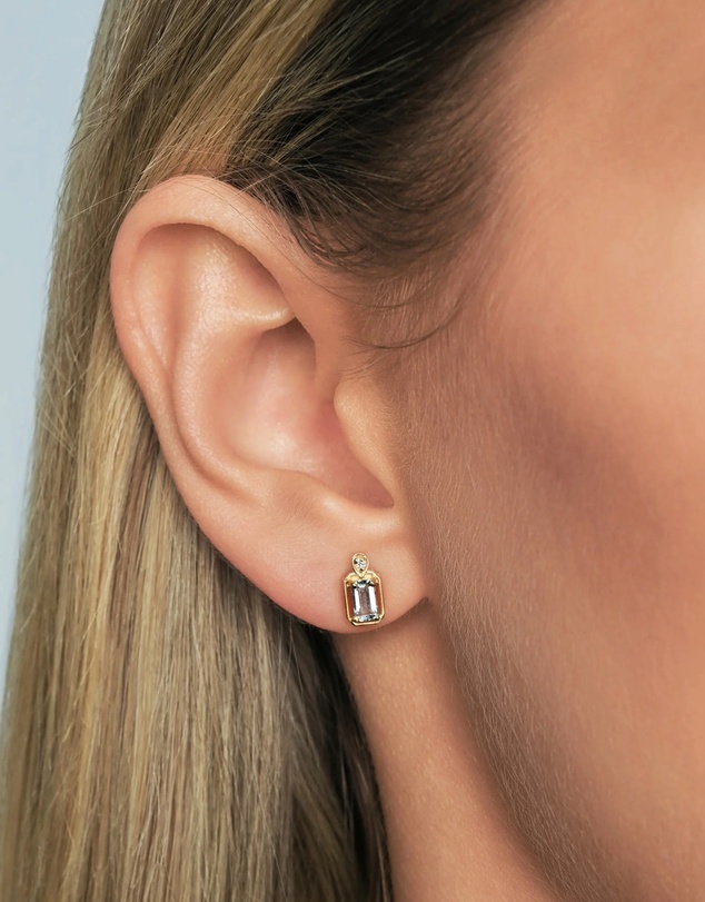Von Treskow - Maeve Sky Blue Topaz Stud Earrings