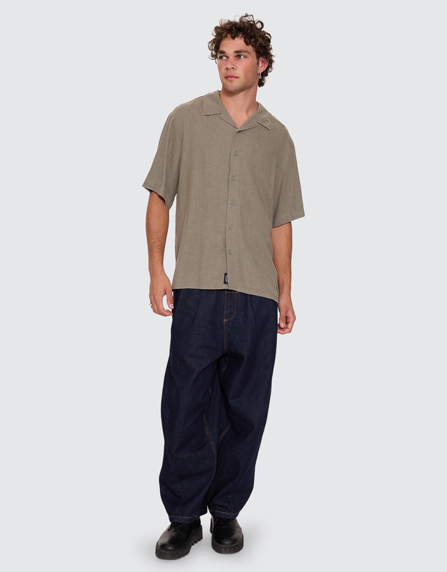Thrills - Hemp Minimal Thrills Cropped Bowling Shirt