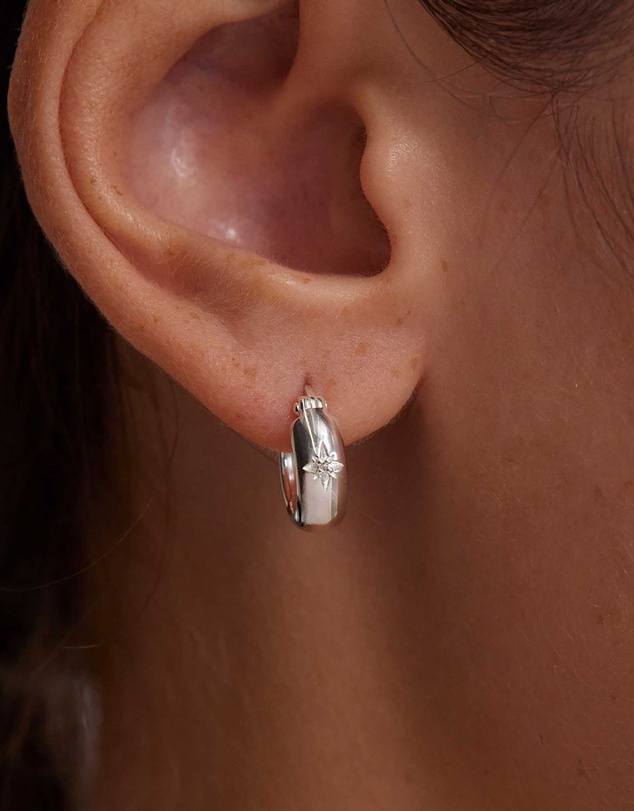 Kirstin Ash - Guiding Star Etched Hoops