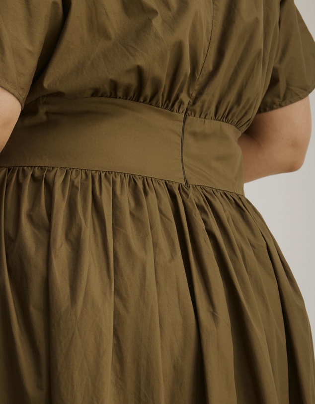 Atmos&Here Curvy - Nicky Cotton Poplin Midi Dress