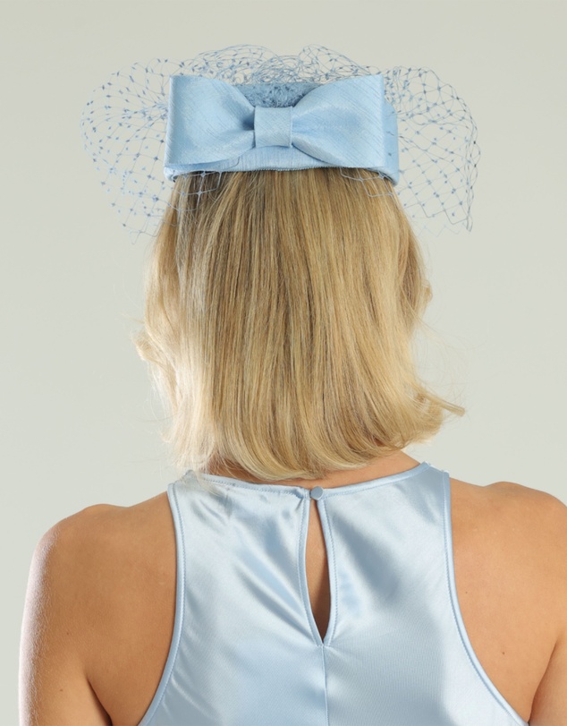 Morgan & Taylor - Jacqui Racewear Pillbox Hat in Blue