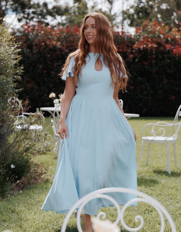 Petal & Pup - Jessima Midi Dress - Pale Blue