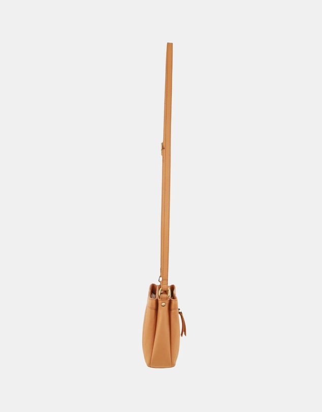 Pierre Cardin - Pierre Cardin Leather Pleated Design Crossbody Bag