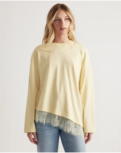 Decjuba - Sofia Lace Trim Long Sleeve