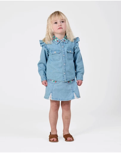 Goldie + Ace - Wild Strawberry Chambray Shirt - Babies-Kids