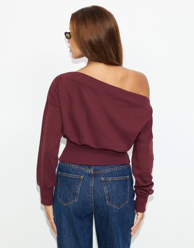 Dazie - Chill Vibes Off Shoulder Jumper